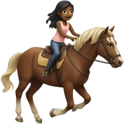 Girl riding a horse  sticker