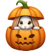 Bunny in a pumpkin sticker