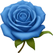 Rosa de color azul y pequeña sticker