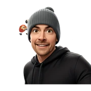 smiling boy in beanie sticker