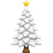 White christmas tree sticker