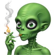 Alien qui fume sticker
