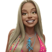 blonde girl in bikini smile sticker
