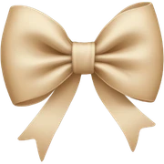 Beige bow sticker