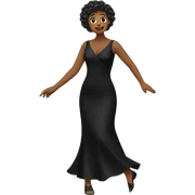 Lady dancing with black dress sticker