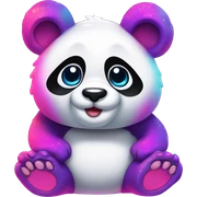 lisa frank panda bear sticker