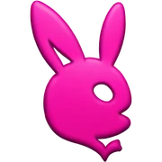 Hot pink playboy sign sticker