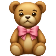 small Teddy with bow sticker