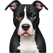 Black with white spot pitbull sticker