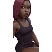 realistic girl in tank top sticker
