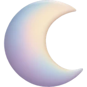 Pale Pastel Crescent moon sticker