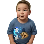 boy under the moonlight sticker