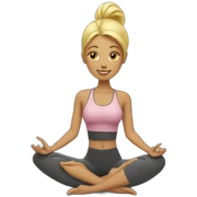 yoga girl blonde sticker
