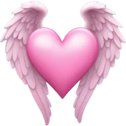 pink angel heart sticker