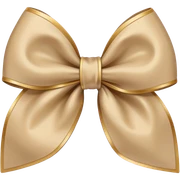 beige bow sticker