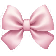 Light pink bow sticker