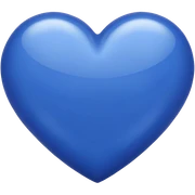 Royal blue color heart sticker