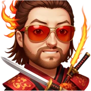 Fire-Wielding Samurai sticker