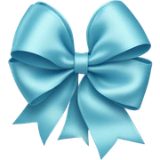 light blue bow sticker