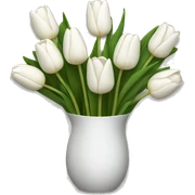 white tulip bouquet  sticker