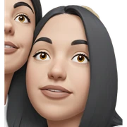 two girls with black hair sticker