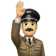 Hitler saluting sticker