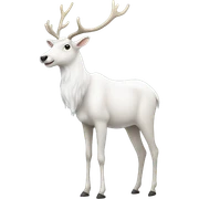 white-reindeer sticker