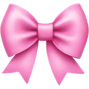 pink bow with a heart sticker