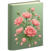 floral book sticker