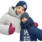 cheerful winter outdoor moment sticker