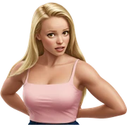 realistic portrait of blonde girl sticker
