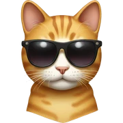 Cat with sunglasses sticker