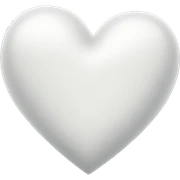White heart  sticker