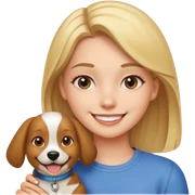 Girl with dog sticker