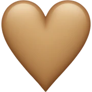 Light brown heart  sticker