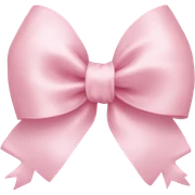 light pink ribbon bow sticker