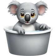 Koala in a tub sticker