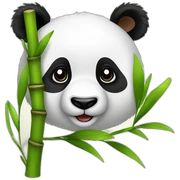 Panda Bär mit Bambus sticker