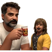 meme boys with cups sticker
