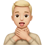 person holding neck crossed hands crossed tongue out sticker