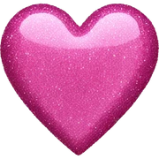 Pink glitter heart sticker