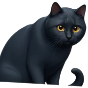 black cat gazing intensely sticker