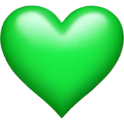 Green heart sticker