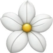 White flower sticker