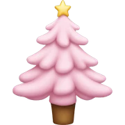 Light pink Christmas tree sticker