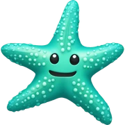Turquoise starfish sticker