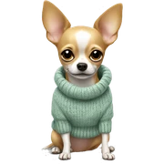 Chihuahua in sweater sticker