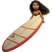 Moana surfing sticker