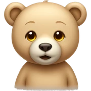 Cute beige bear sticker