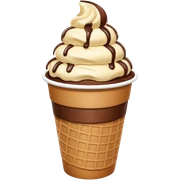 ice cream  in paper cup sticker